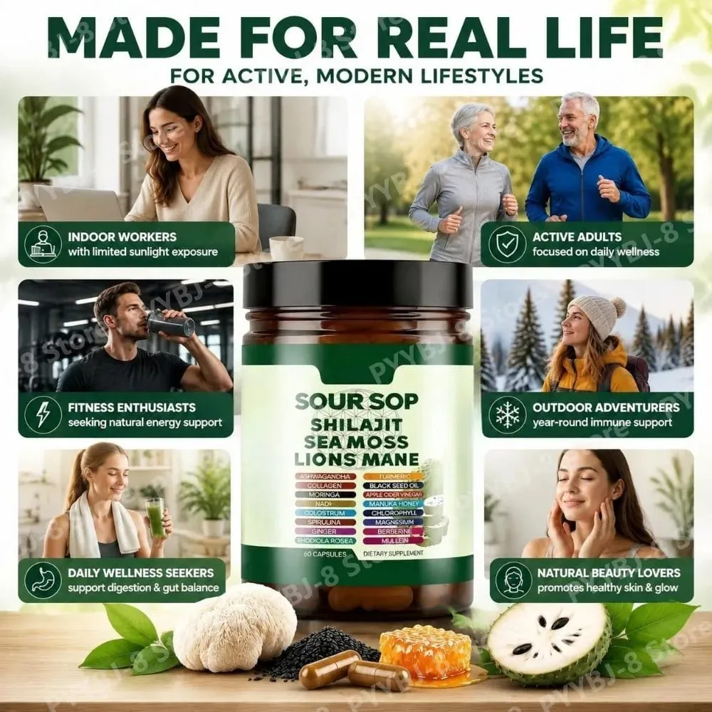 Shilajit and L-Arginine Capsules 60 Count with Pomegranate Cinnamon Fenugreek for Energy Immune Health Daily Wellness Support — image 2