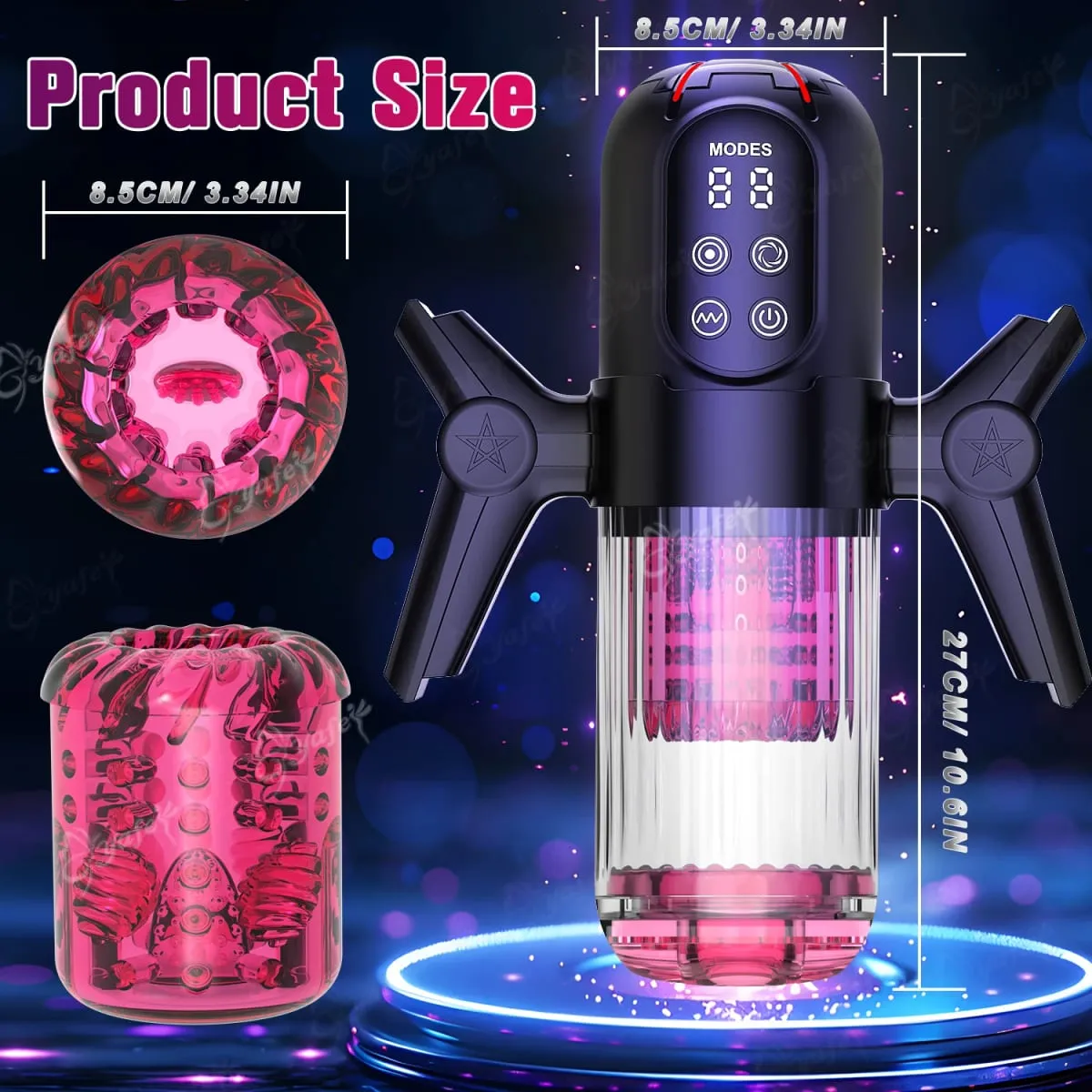 Luxurious Field Male Masturbator 9 Vibration 6 Sucking Rotating Licking Telescopic Modes Pocket Pussy Stroker Blowjob Sex Toys