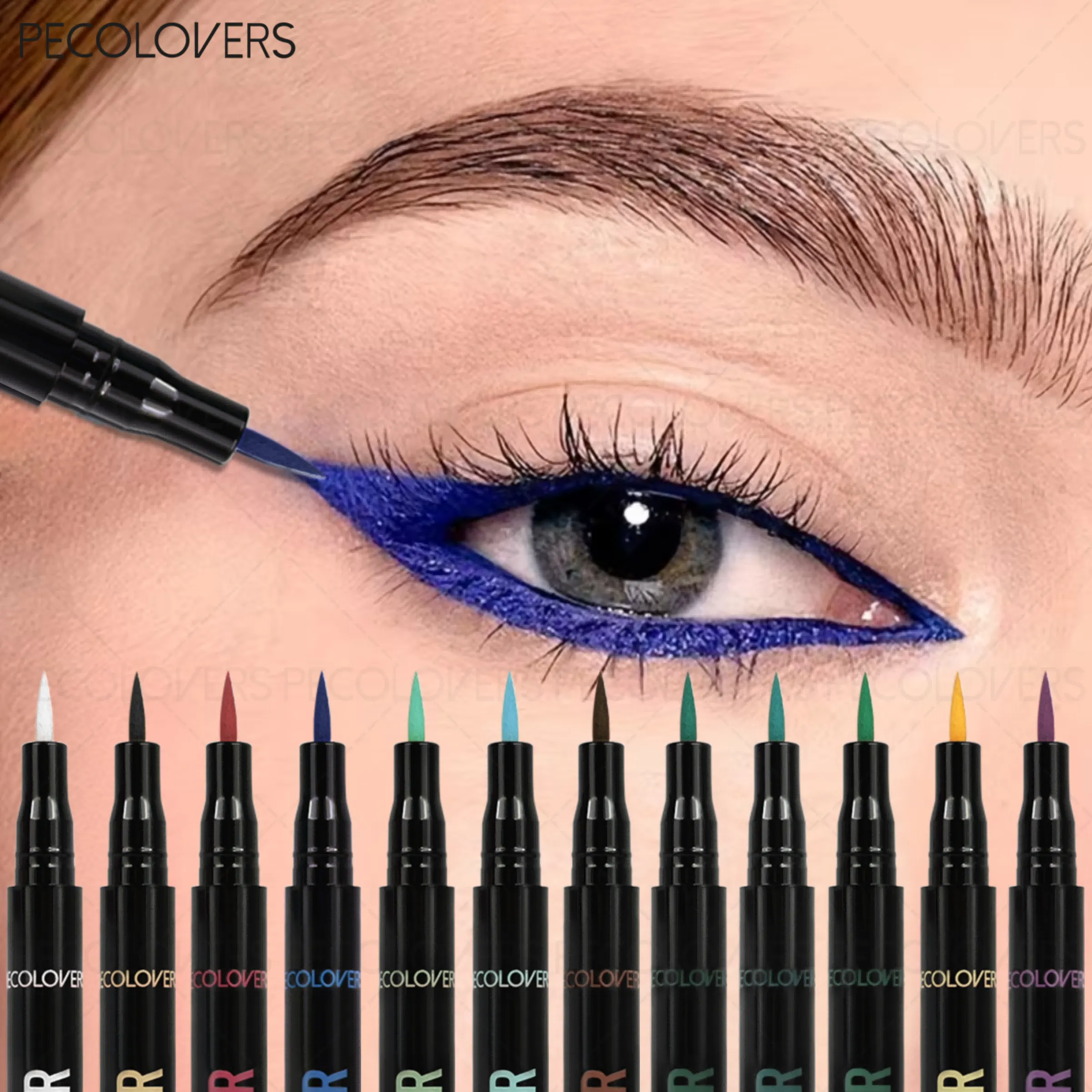 1 Pc Smooth Glide Liquid Eyeliner Pen - Waterproof Long-lasting Ultra-Fine Tip Water Eye Liner Pen Precision Slide Smudge-Proof