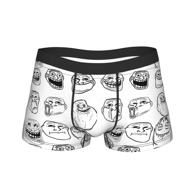 Rage Comic Trollfac Trunk Funny Anime Pouch Underwear Hot Sale Pattern Boxer Brief Comfortable Men Underpants Plus Size