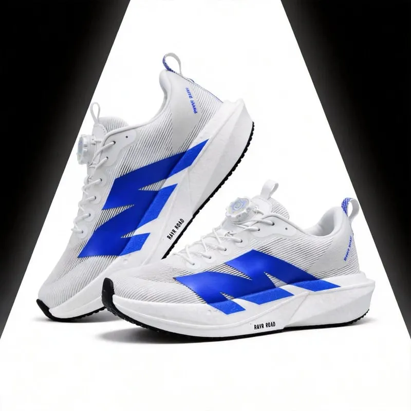 Men Cushioned Carbon Plate Running Footwear Breathable Mesh Marathon Sneakers Non-Slip Lightweight Athletic Shoes for Women Gym
