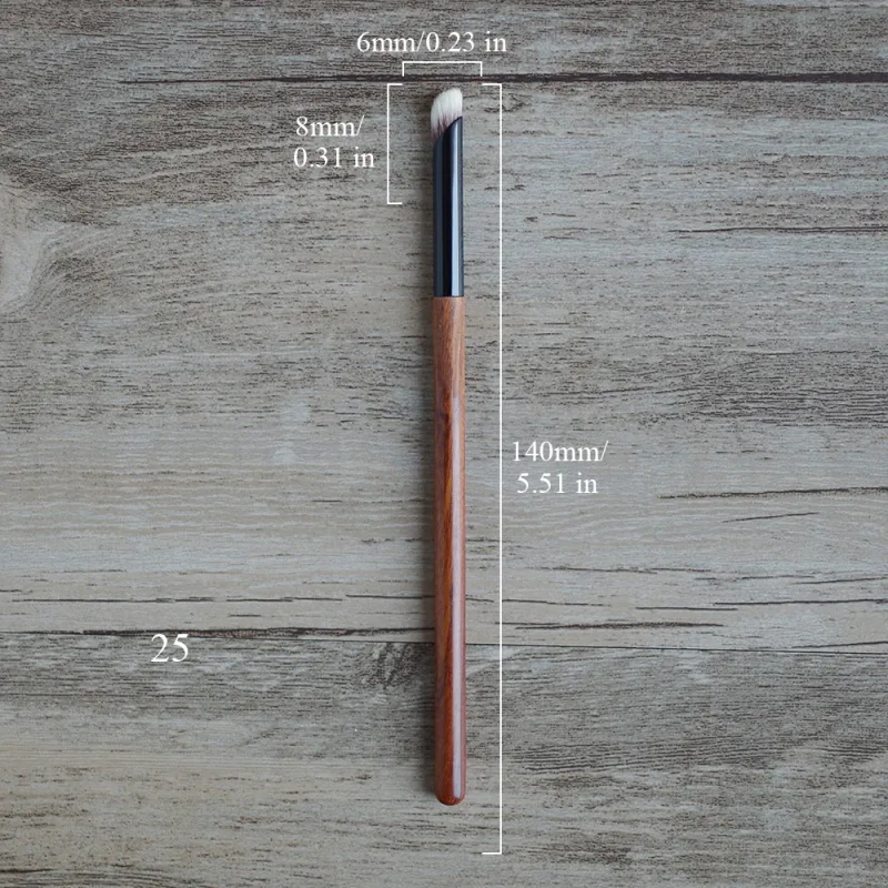 African Rosewood Handle Handmade Makeup Brushes 1pc Snow Fox Goat Hair Face Powder Blush Eye Shadow Brush Synthetic Makeup Brush