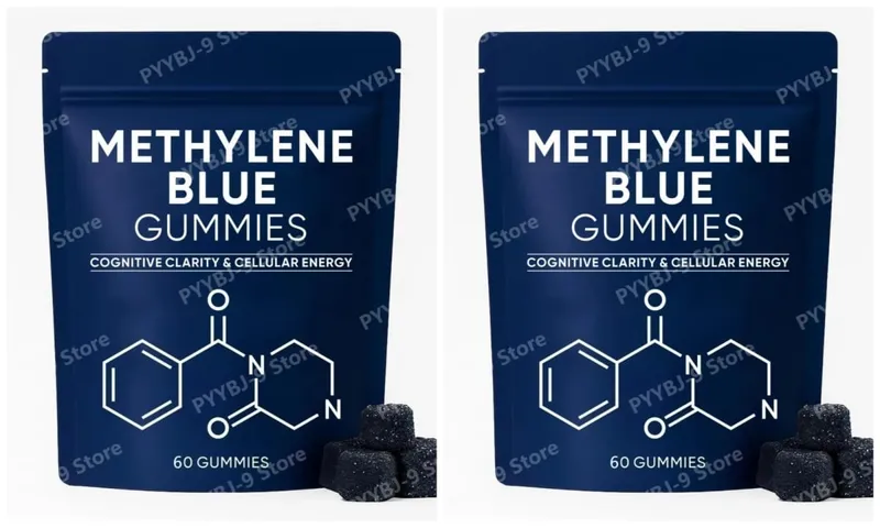 Methylene Blue Gummies Supplement 30/60pcs Focus Energy Support Vegan Non-GMO Gluten-Free Daily Nutrition Chews for Adults — image 9