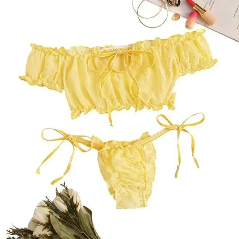 Sexy Lace Women Underwear Set Two Piece Bra And Briefs New Summer European American Lingerie Suit