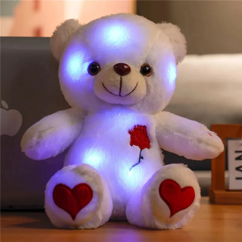 Cute Plush Light Bear Toy Tool Soft Present Birthday Gift Light LED Stuffed Animals Plush Toy Colorful Glowing Festival Gift