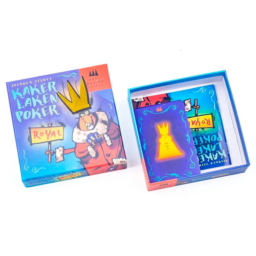 Premium Kaker Laken Royal Card Game - Poker Night Essential with Devir-game Moth Cheat Board for Max Fun