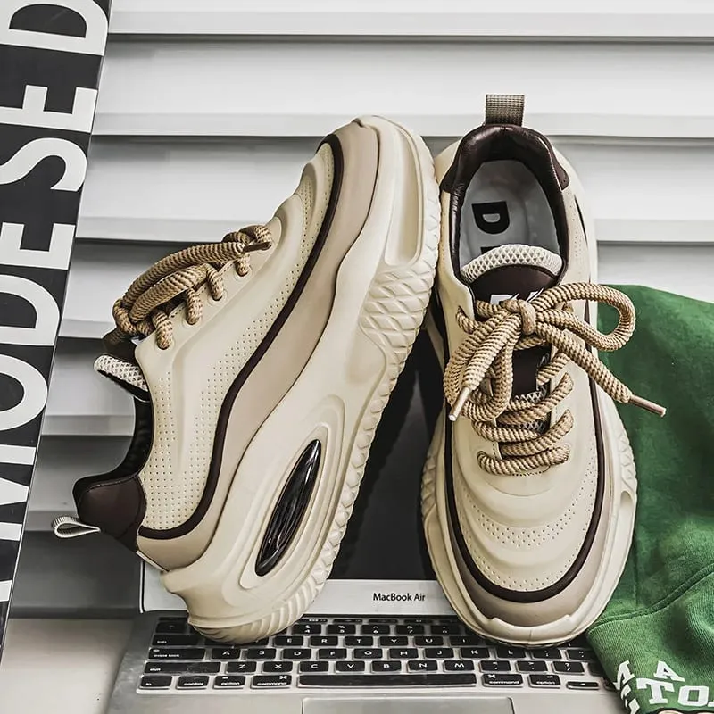 Frühling Sommer Männer Turnschuhe Plattform Casual Schuhe Retro Chunky Dad Schuhe Streetwear Lace Up Wandern Männliche Laufschuhe