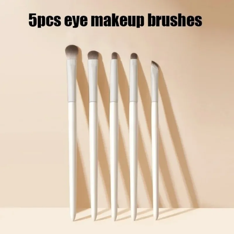5/6/8/10Pcs Professional Eye Makeup Brushes Set Detail Eyeshadow Brush White Ultra Soft Eyeshadow Eyeliner Beauty Makeup Tools