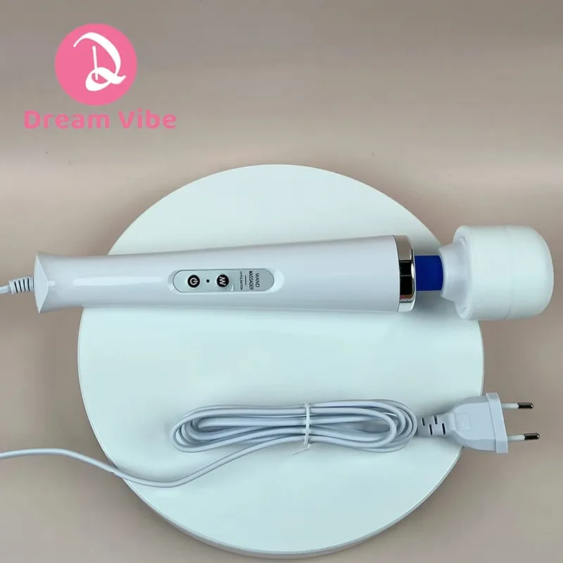 Mega Wand AC Powered Super Strong Vibrator Cabled Wired Powerful Handheld Wand Massager Sex Toy Sports Recovery Muscle Aches