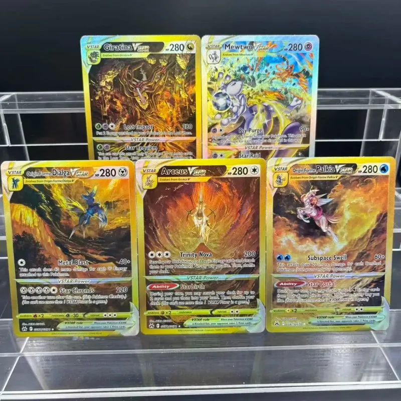 DIY Collection Cards Psyduck Salamence Crobat Mewtwo ex EN Self Made Single Card Classic Game Anime Card Gift Toy