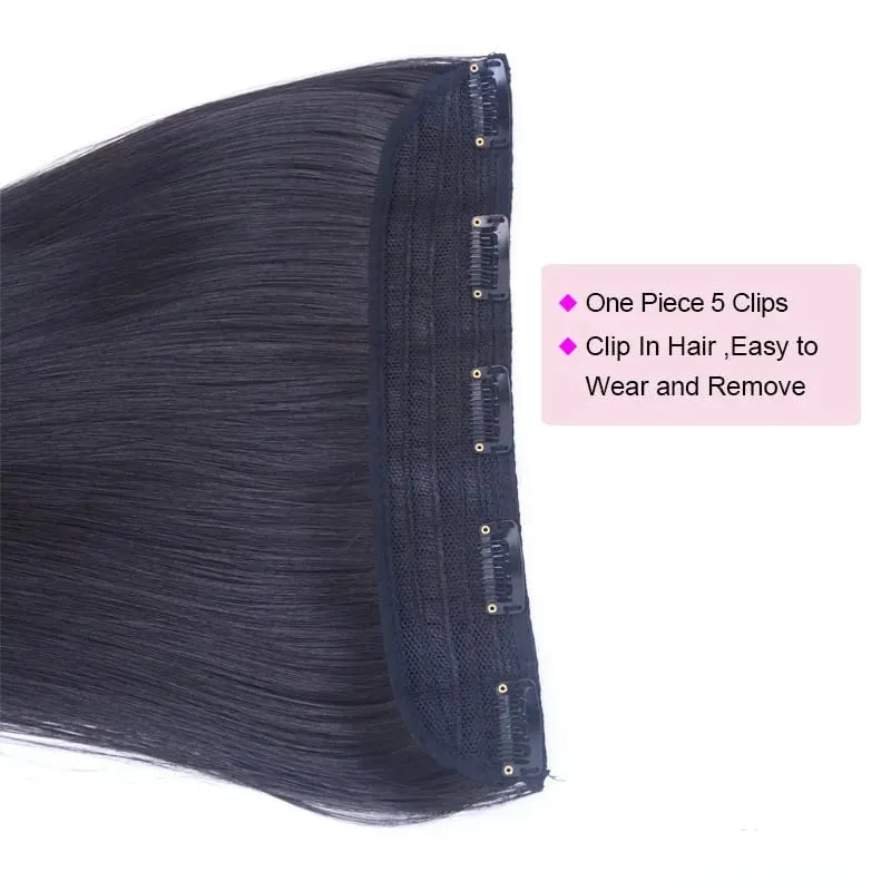 Super Long 32inch 80cm Extra Long Straight Hair One Piece 5 Clips Clip In Synthetic Hair Extension for Women Black Brown Color