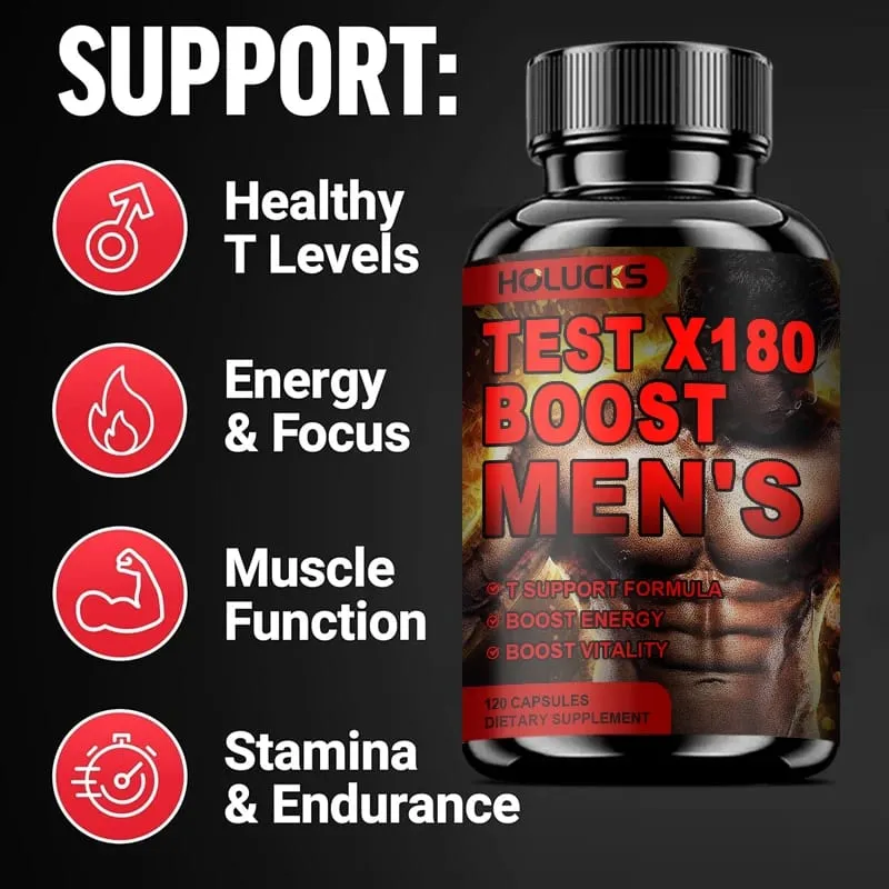 Test X180 Ignite Total Testosterone Booster for Men with Fenugreek Seed Build Lean Muscle Improve Energy & Performance
