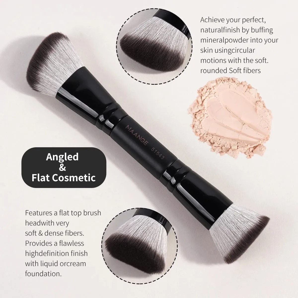 Sada 4 oboustranných štětců na make-up s krabičkou Foundations Pudrová krycí tvářenka na oční stíny Základní štětec pro začátečníky Cestování