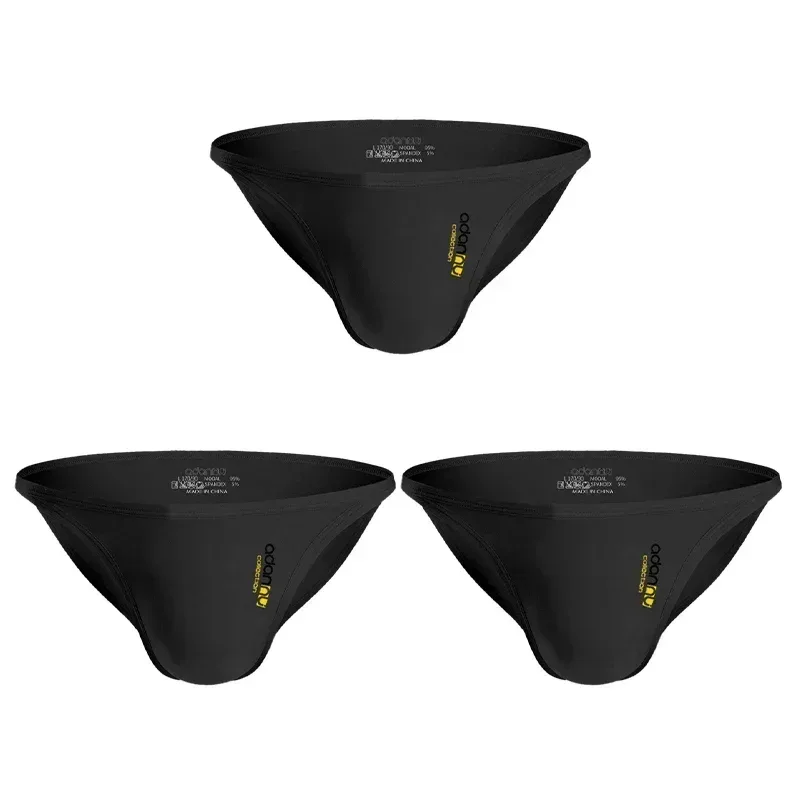 Men Modal Low‑Rise Briefs Sexy Solid Color Simple Triangle Underwear Sports Breathable Comfortable Male Panties