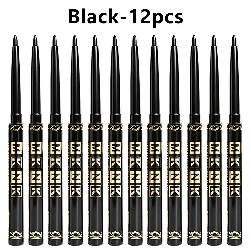 Black Brown Eyeliner Pencils Waterproof Sweatproof & Smudge-Proof with Easy Twist Application Eye Liner Pen for Bold Eye Makeup