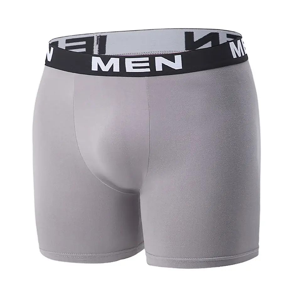 Bộ 7 món Đồ lót nam dài màu trơn bốn mùa, Đồ lót thể thao thời trang, Quần góc phẳng cỡ lớn