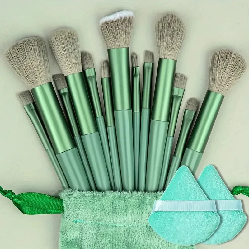 13Pcs Makeup Brushes Tool Set Cosmetic Powder Eye Shadow Foundation Blush Blending Beauty Make Up Brush For Makeup Starters Gift