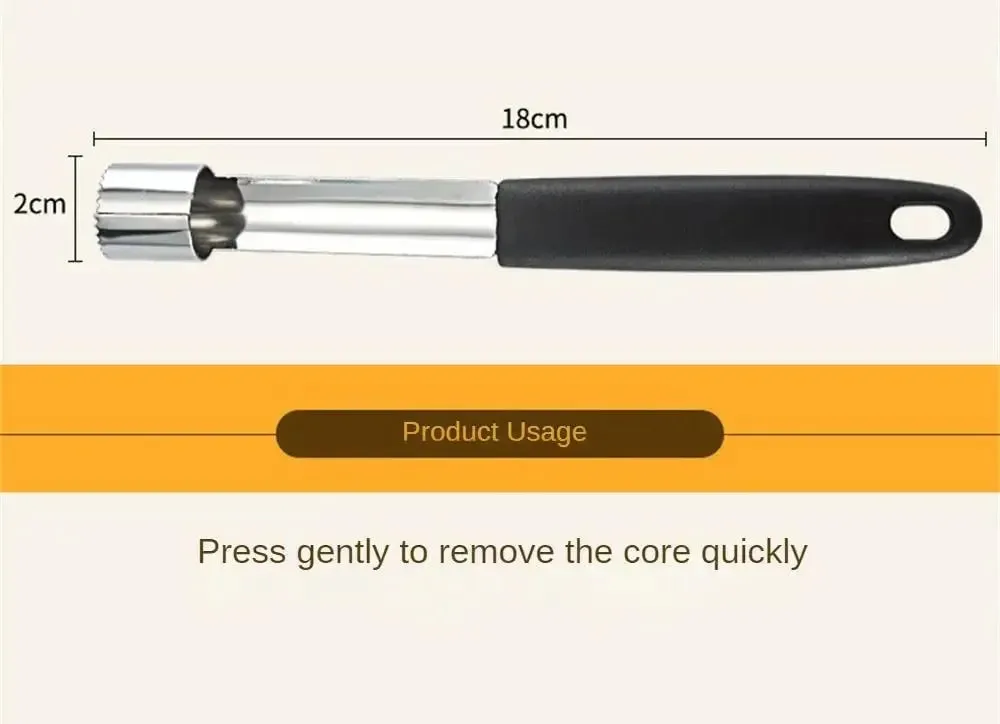 1PC Stainless Steel Fruit Core Extractor Kitchen Gadget Apple Pear Fruit Core Extractor Household Kitchen Plastic Handle
