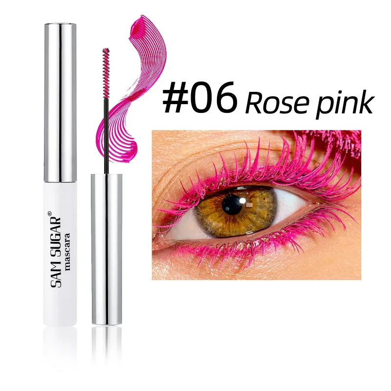 Colorful Slender Mascara Waterproof Fast Drying Curling Eyelashes Multicolor Lashes Makeup Long Lasting Blue Green Cosmetics