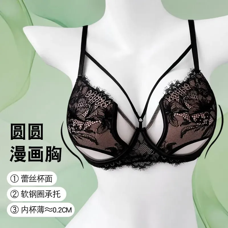 1. BANERDANNI Sexy Pure Desire Bra Set Big Bust Minimizer Push Up Side Support Anti Sagging Anti‑widening Lingerie Hot Sale Best