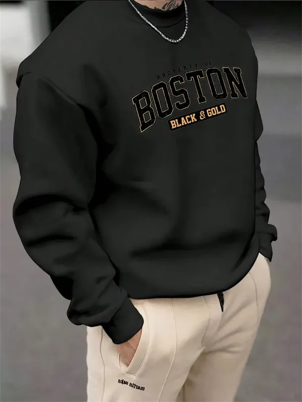 Simple Letters Pattern Sweatshirts For Men Fashion Trendy Streetwear 3D Printed Hoodies Cool Oversized Hip Hop Pullovers Tops — image 10