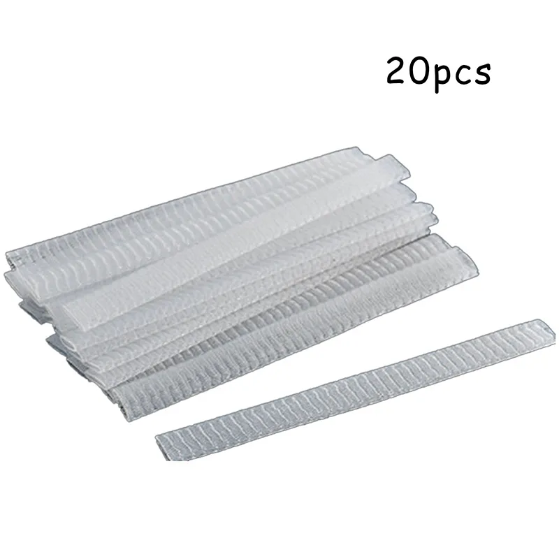 20 Pcs Mesh Flexible Net Protectors Cover Sheath Beauty White Cosmetic Make Up Brushes Guards Convenient Tool