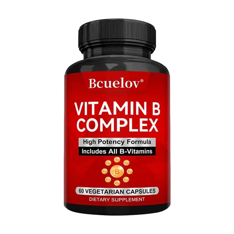 B komplex vitaminok – minden B-vitamin, beleértve a B12 B1 B2 B3 B5 B6 B7 B9 folsavat – Támogatja az egészséges energiaanyagcserét