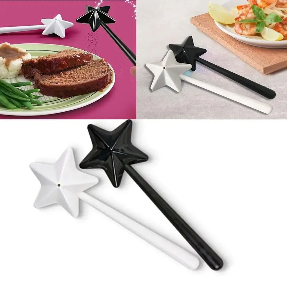 Salière en plastique de haute qualité, rechargeable, étoile, assaisonnement, ménage, longue main, sel, poivre, baguettes magiques, cuisine et salle à manger
