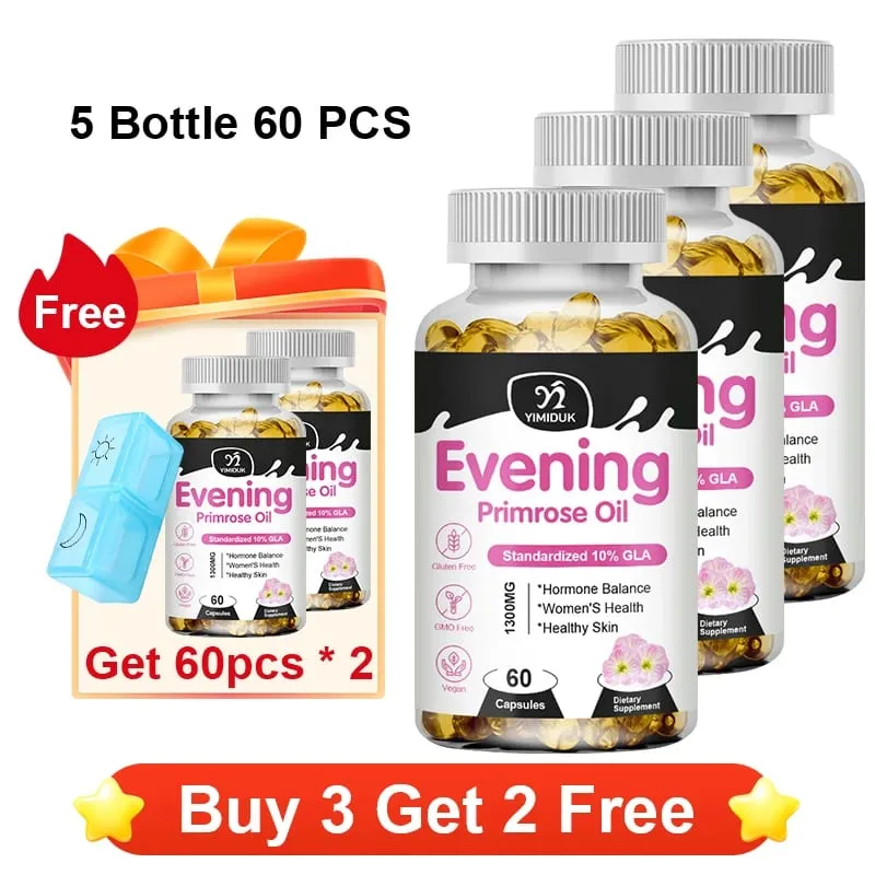 Evening Primrose Oil 1300mg with Rich GLA & Essential Nutrients Balance Hormones Support Women's Comfort & Enhance Skin Health — image 10