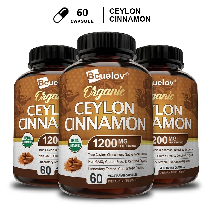 Ceylon Cinnamon 1200Mg Per Serving 120 Capsules - Healthy Blood Sugar Support Joint Support Antioxidant