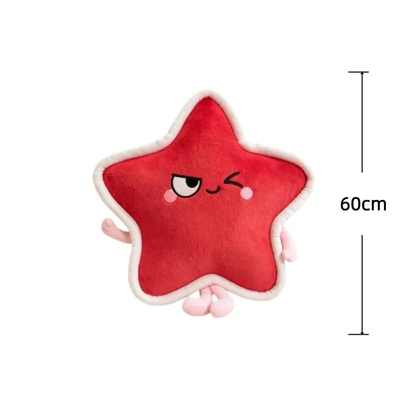 Five Pointed Star Plush Pillow 40/60cm Stuffed Cushion Squishy Sofa Cushion Adorably Home Decor Toys Creative Birthday Gifts