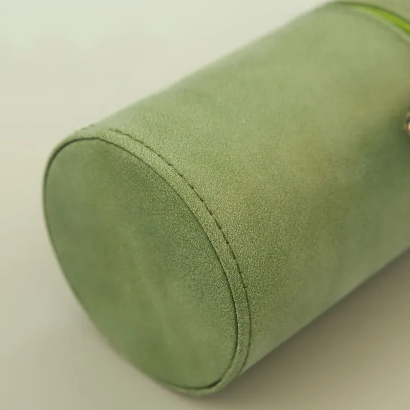PU Leather Makeup Brush Bucket Portable Travel Cosmetic Bag Multi-Function Dust-Proof Waterproof Makeup Brush Cylinder