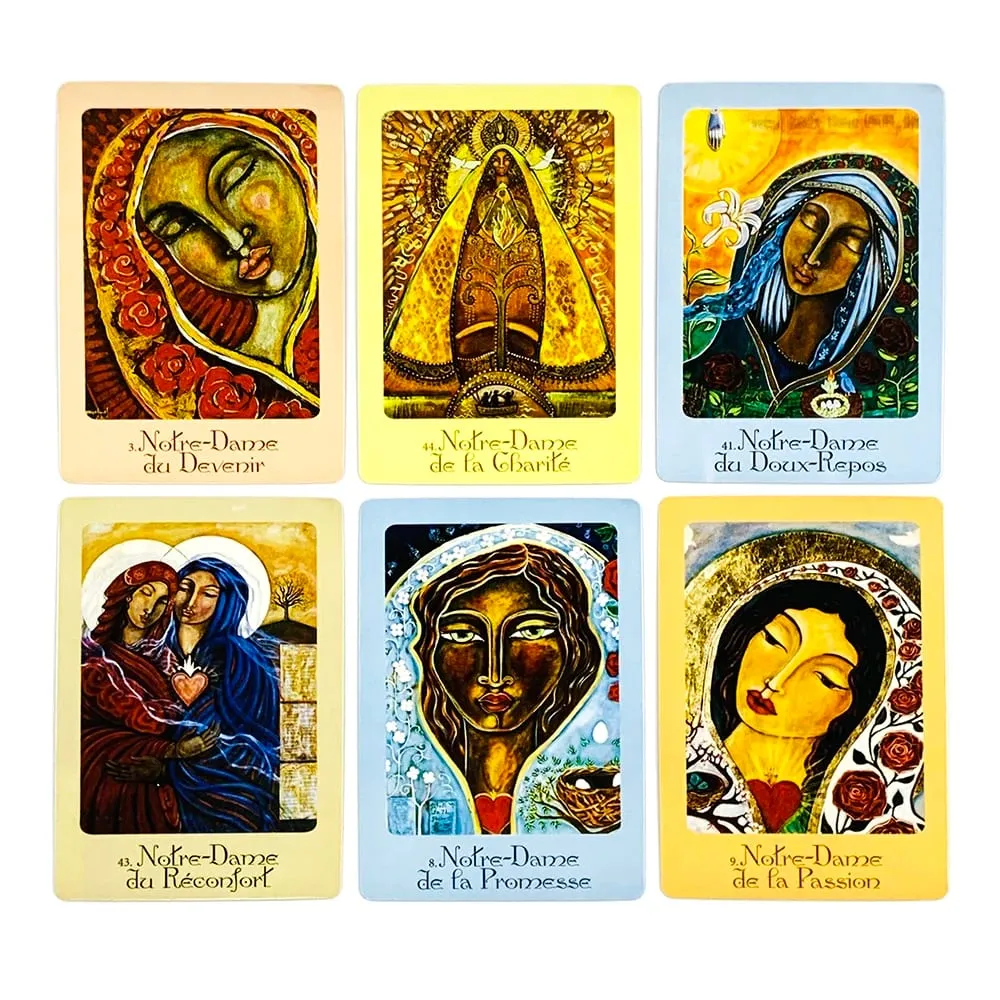 L'Oracle De Marie 44 Card French Edition Divination Oracle Deck Divine Mother Energy Perfect for Healing & Spiritual Guidance