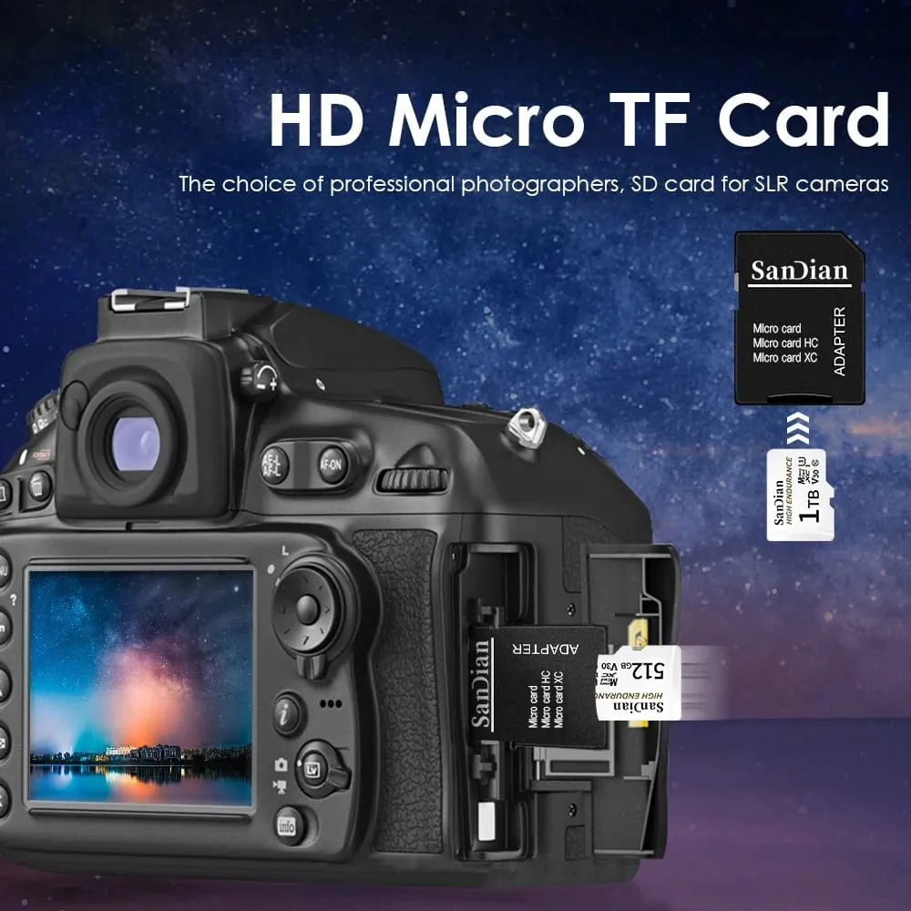 Original Micro TF SD Memory Card Class 10 128GB 256GB U3 V30 High Speed Flash Memory Card A2 4K Video for Samrtphone PC Camera — image 2