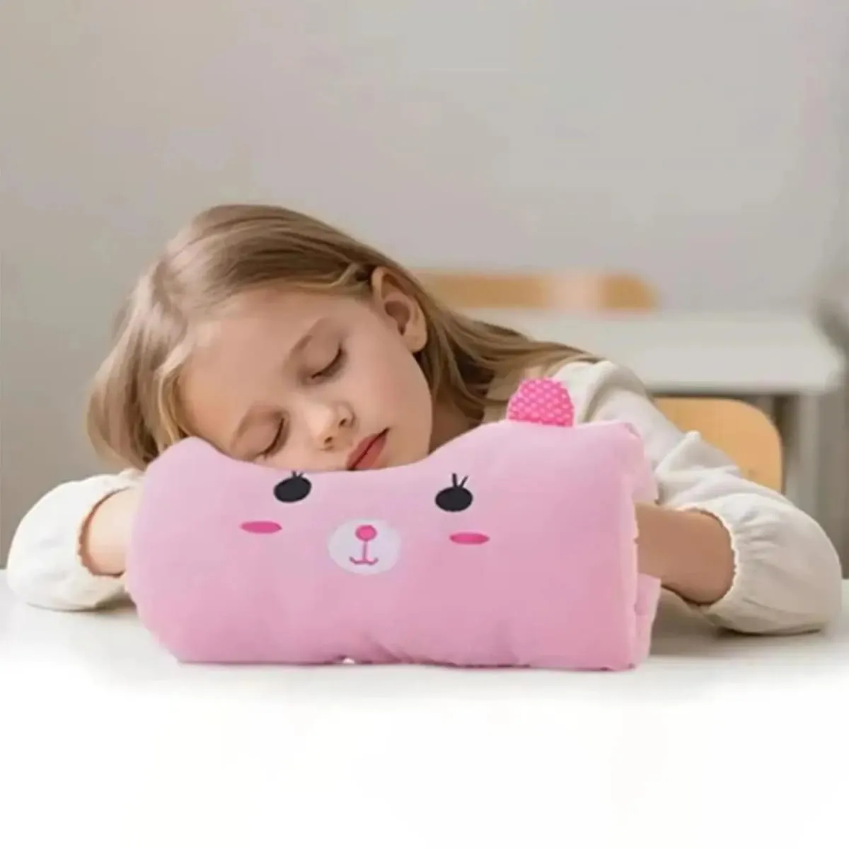 Hand Warmer Pillow Bunny Shape Hand Muff Throw Pillow for Kids Classroom Travel Napping Winter School Home Cold Weather