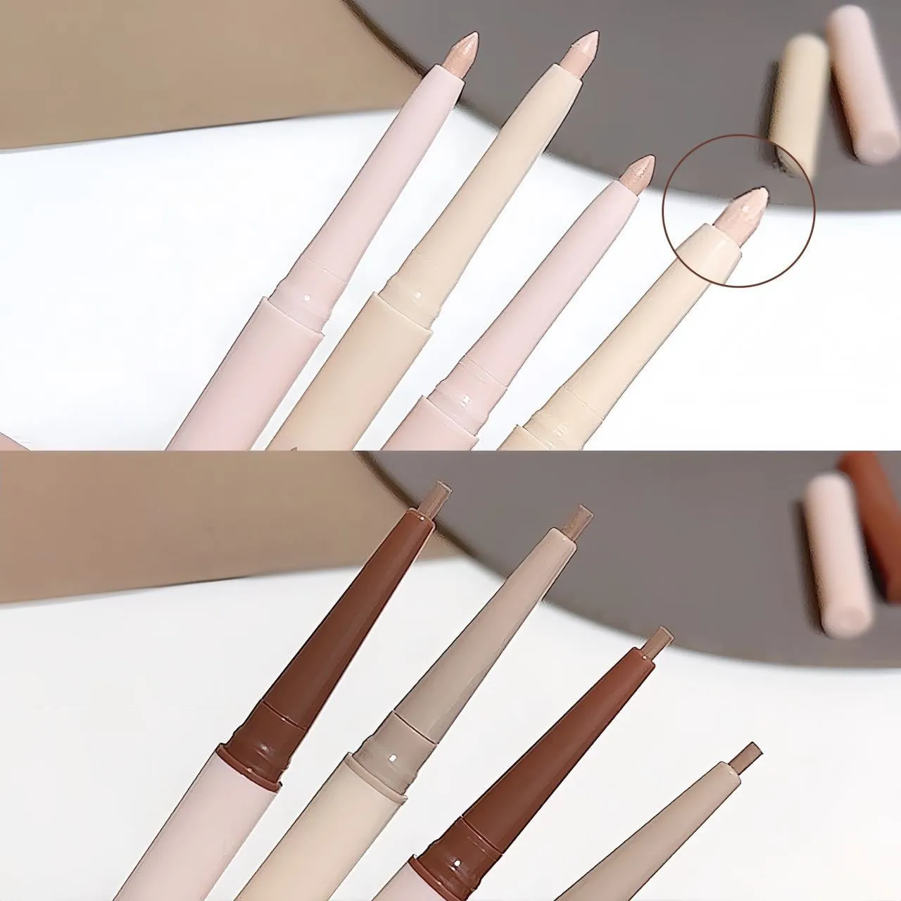 Double Head Eyeliner Pen Lying Silkworm Eye Brighten Bronzer 2 in 1 Waterproof And Durable Not Easy To Halo Dye Natural Makeup