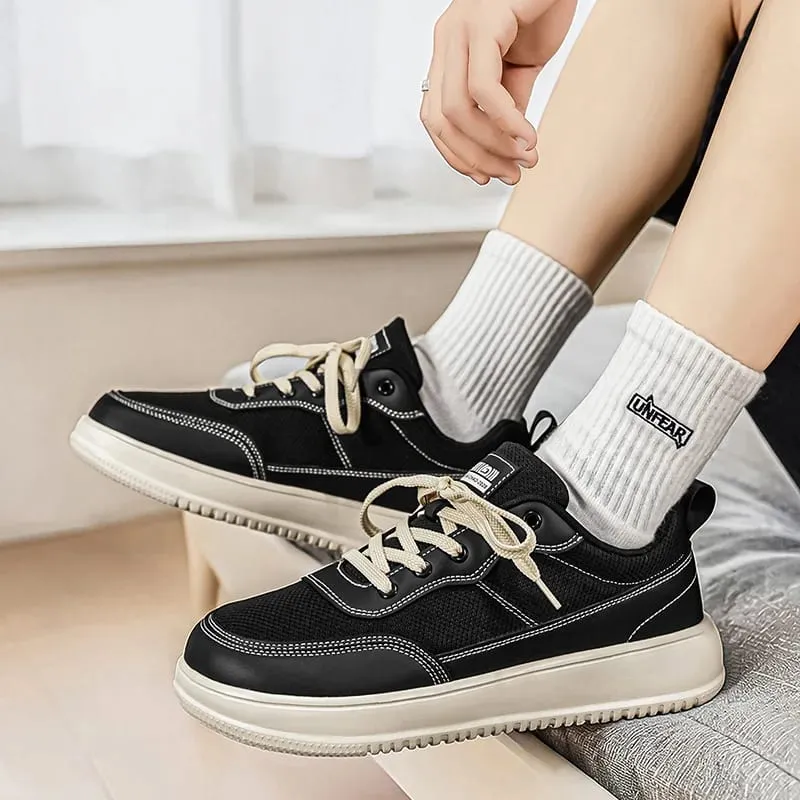 New Wide Toe Men Shoes Casual Versatile Soft Sole Wide Last Shoes Walking Sneakers Breathable Mesh Comfortable Barefoot Shoes