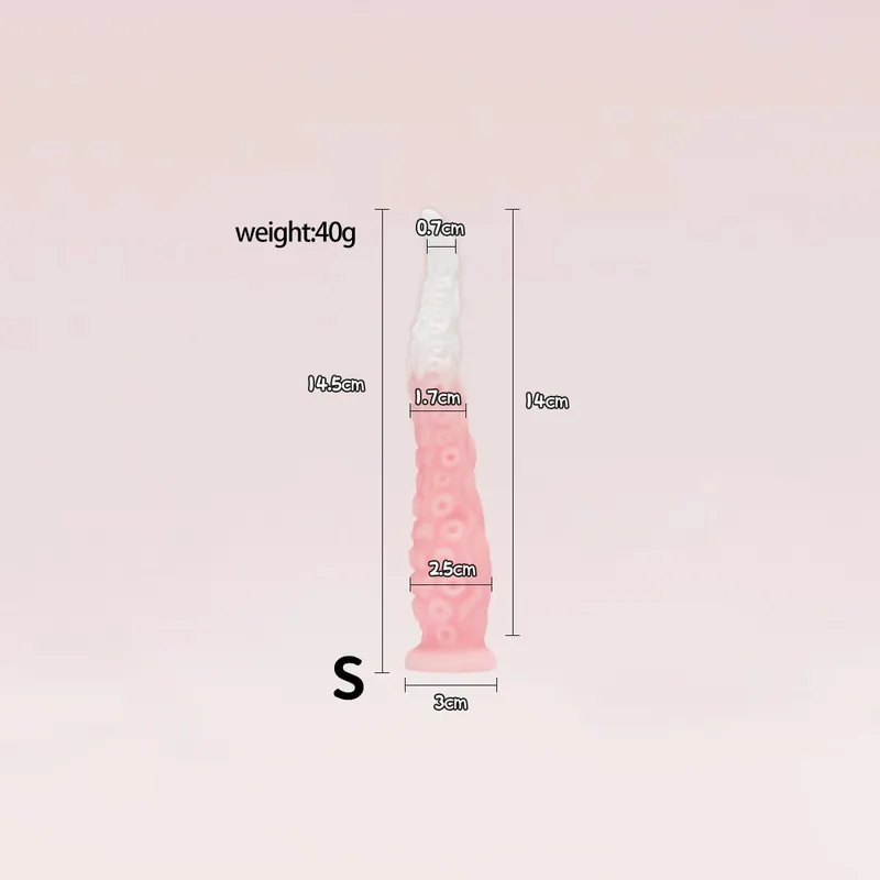 Different Size Tentacles Anal Plug Adult Sex Toy G-spot Clitoris Anal Area Stimulation Made of Soft and Safe Liquid Silicone.