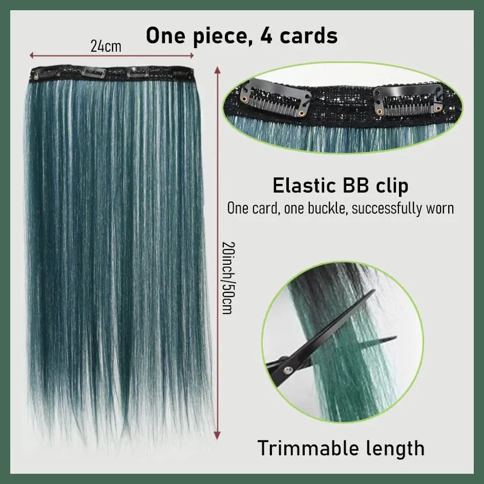 synthetic 20 inch coloured straight hair extensions wig chemical fibre card hair women wigs holiday party Halloween Christmas