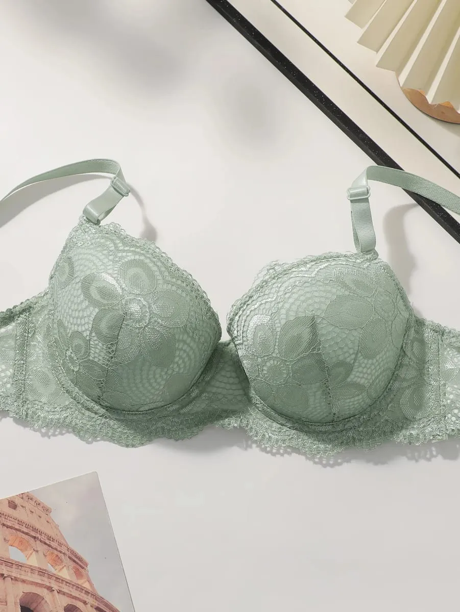 Bestseller Women's Lace Underwire Bra Set with Padded Push Up Cups Sexy Comfortable Lingerie Bikini Set S-XL Viomisha
