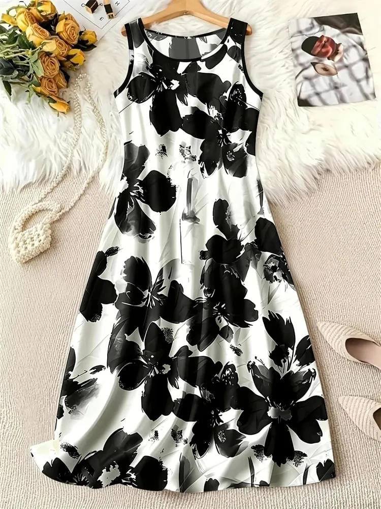 Trendy 3D Women's New Arrival Dresses Summer Street Style Printed Loose-Fit Casual Dresses Outdoor Travel and Party Dresses