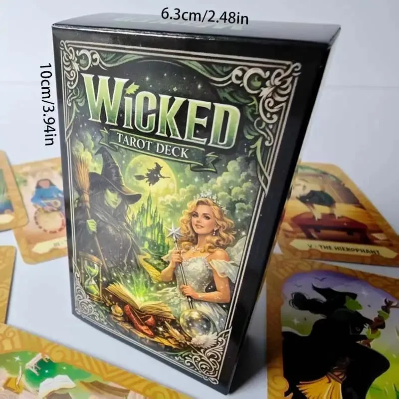 Wicked Tarot Deck – Ensemble complet de 78 cartes de tarot traditionnel, cartes de divination sur le thème fantastique pour débutants et collectionneurs