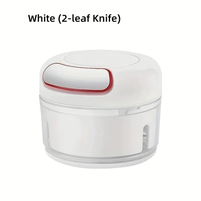 Garlic Mincer Hand Cutter - Hand Pull String Food Processor Vegetable Chopper - for Onion Ginger Fruits Nuts Dishwasher Safe