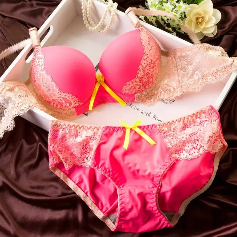 Sexy Lace Bra Set Women Push Up Lingerie Brief Comfortable Breathable Underwear Nightwear Daily Wear 2026 New Arrival Hot Sale