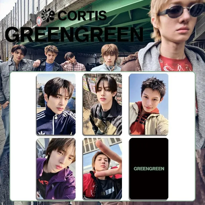 A 5Pcs/Set Idol Boy CORTIS New Album GREENGREEN Lomo Cards Postcards Martin James Juhoon Seonghyeon Keonho Fan Gifts Collection