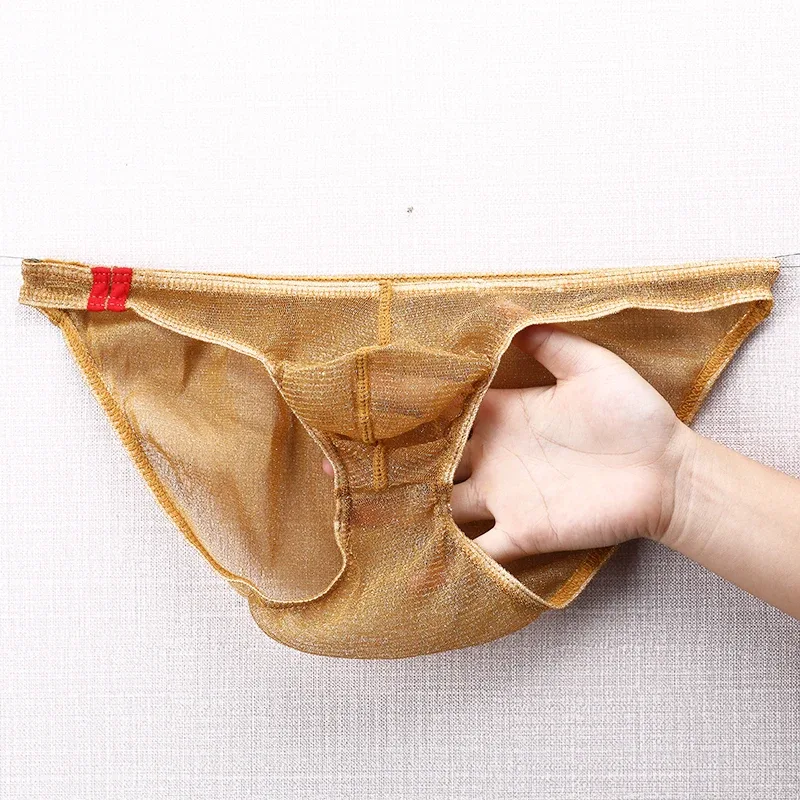 Panlalaking Underwear Brief na Ultra Manipis Low Rise Mesh Breathable Panty