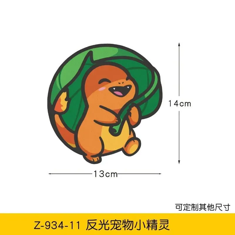 20 Arten Pokemon-Autoaufkleber, Anime-Figur, Pikachu, Gengar, Eevee, Charmander, niedliche Cartoon-Puppe, kreative Aufkleber, Geburtstagsgeschenke