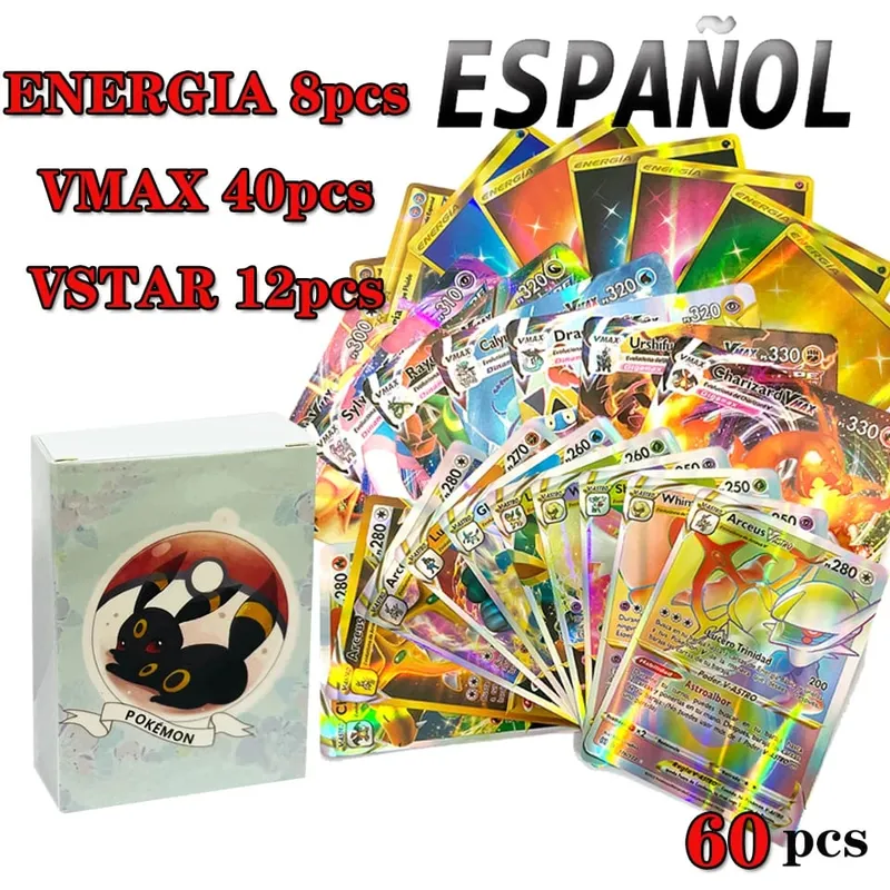 English French Spanish Pokémon Cards Game CROWN ZENITH SILVER TEMPEST Lost Origin Brilliant Stars Carte Pokémon Collection Toys