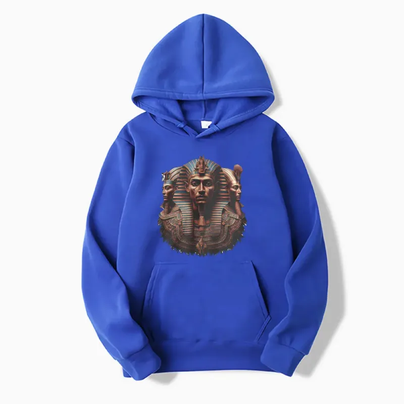 Egyptian Pharaoh Graphic Ancient Egypt Art Meme Hoodie Men Women Vintage Fashion Humor Long Sleeve Hooded Sweatshirts Streetwear