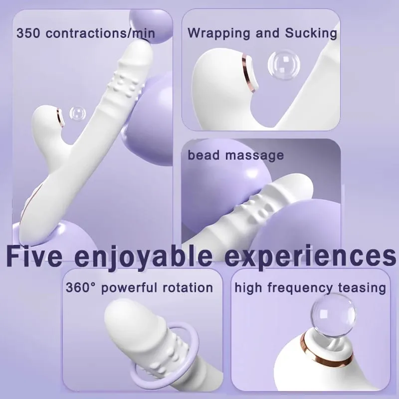 Dildo Sex Toys Vibrator Thrustingwith multiple vibration/sucking modes Multifunctional waterproof Thrusting with Licking